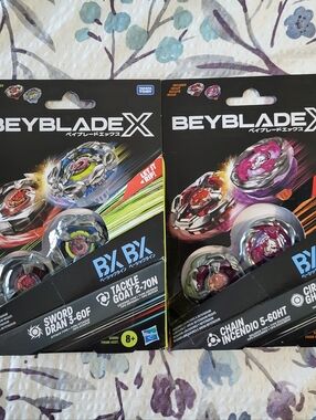 Hasbro Takara Tomy Beyblade X Circle Ghost/Tackle Goat/Sword Dran/Chain Incendio